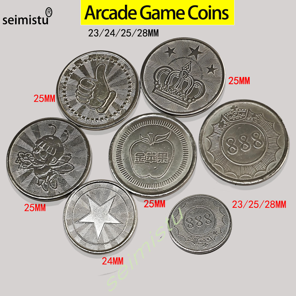 Token Coin Mechanism - 100 pièces en acier inoxydable 23/24/25mm