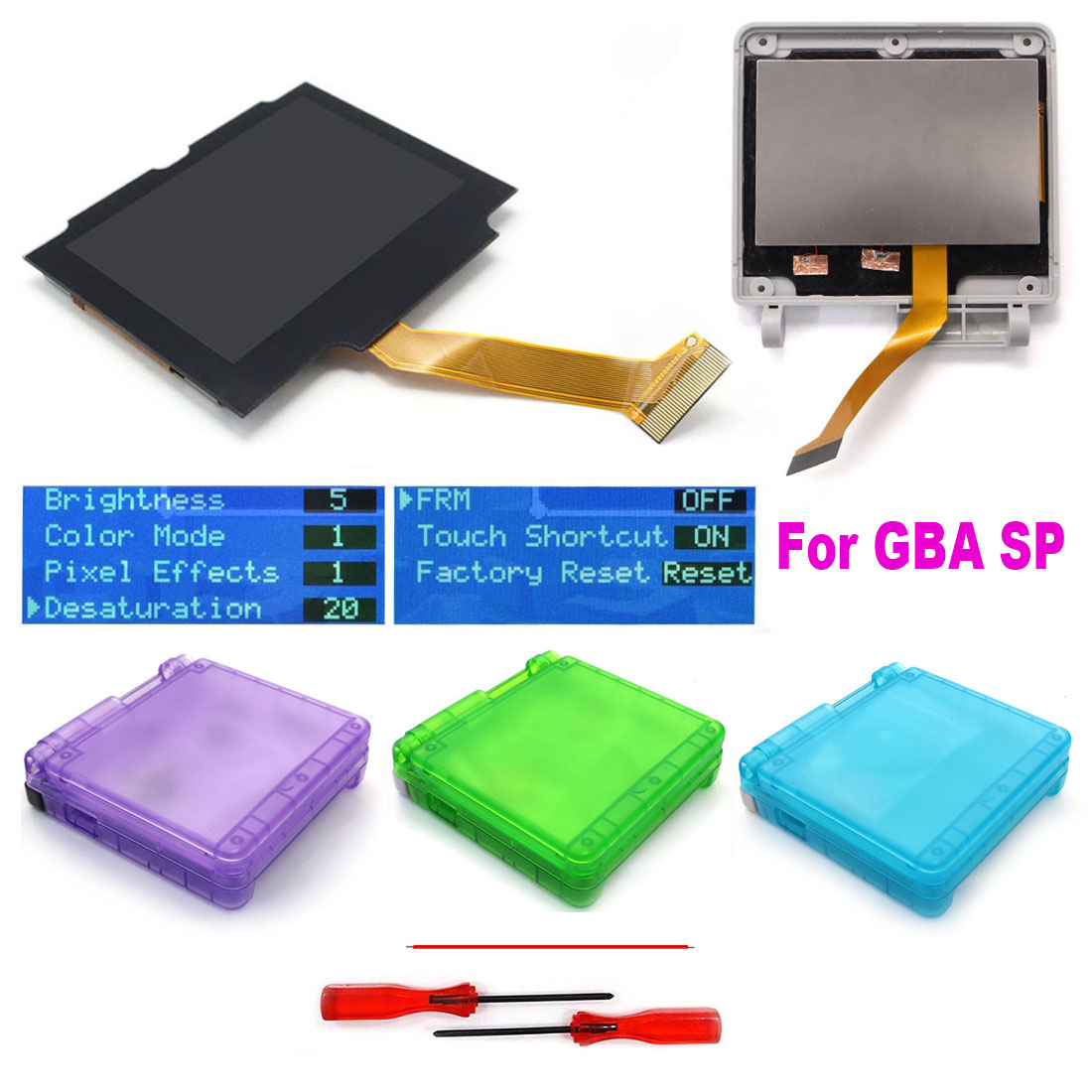 Lcd Screen Arcade - HISPEEDIDO pour GBA SP IPS V5