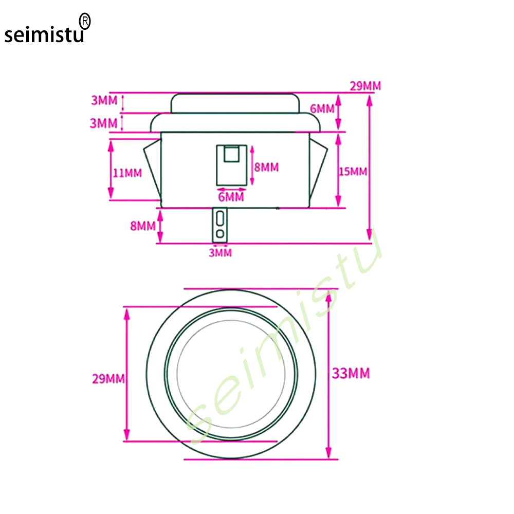 1 bouton poussoir transparent  - Coin Pusher Machine avis et prix